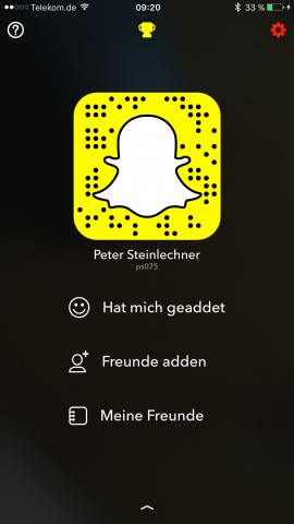 Der Instant-Messager-Dienst Snapchat mit seinem Maskottchen Boo (Screenshot: Golem.de)